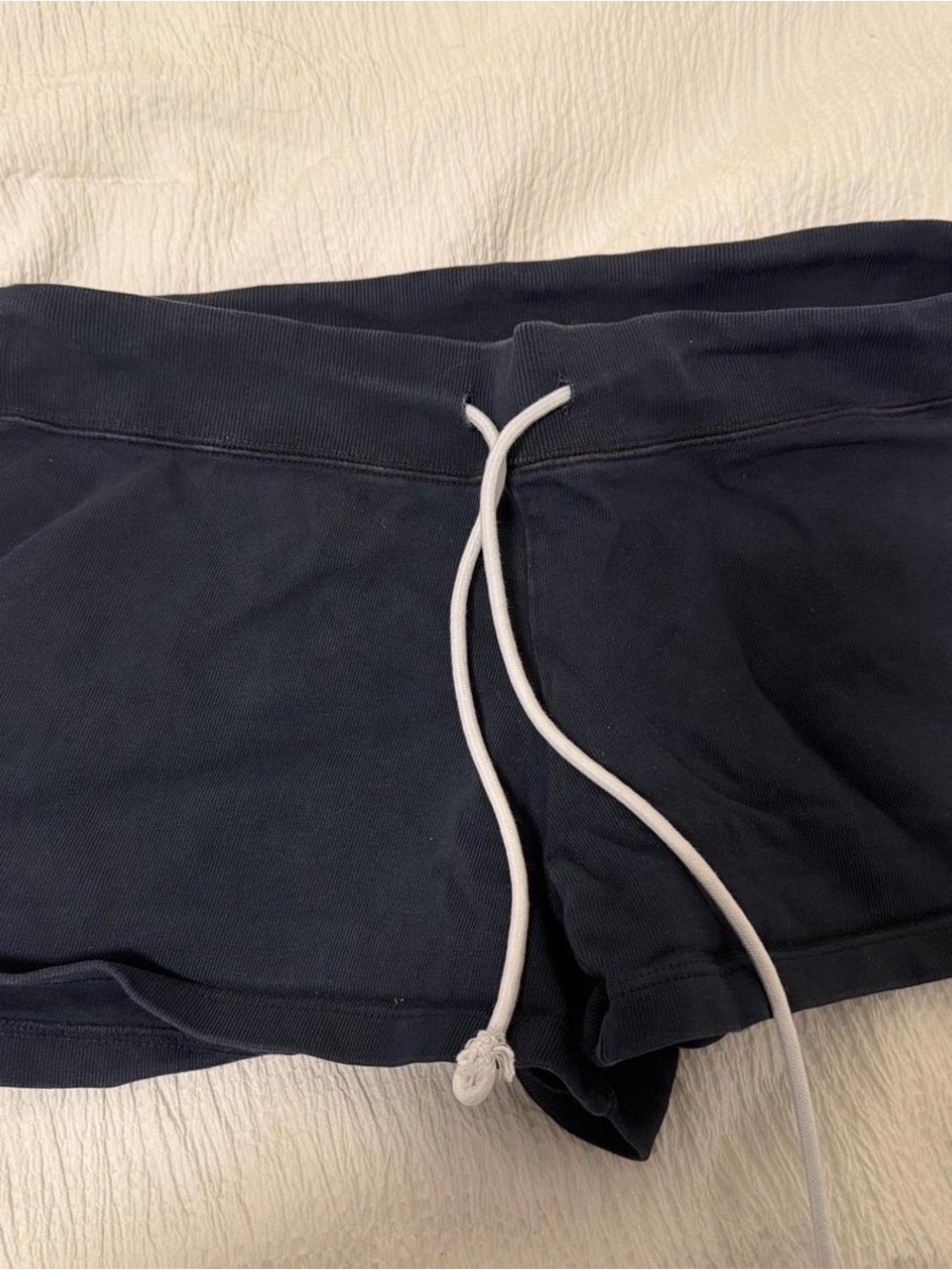 Brandy Melville Navy Athletic Drawstring Shorts with White Cord